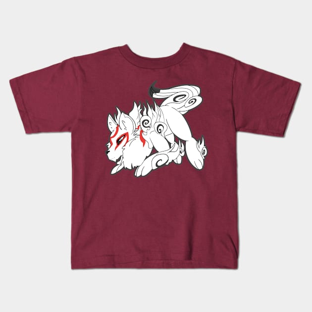 Ammy Okami Kids T-Shirt by kelsmister